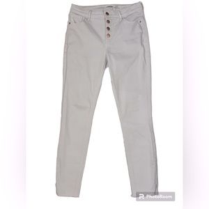 Old Navy Rockstar Skinny High Rise Slim Pockets Raw Hem Jeans